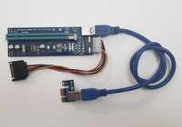 Riser PCI-E 164PIN PCI-E x1 to PCI-E x16 + cablu USB3.0 si alimentare