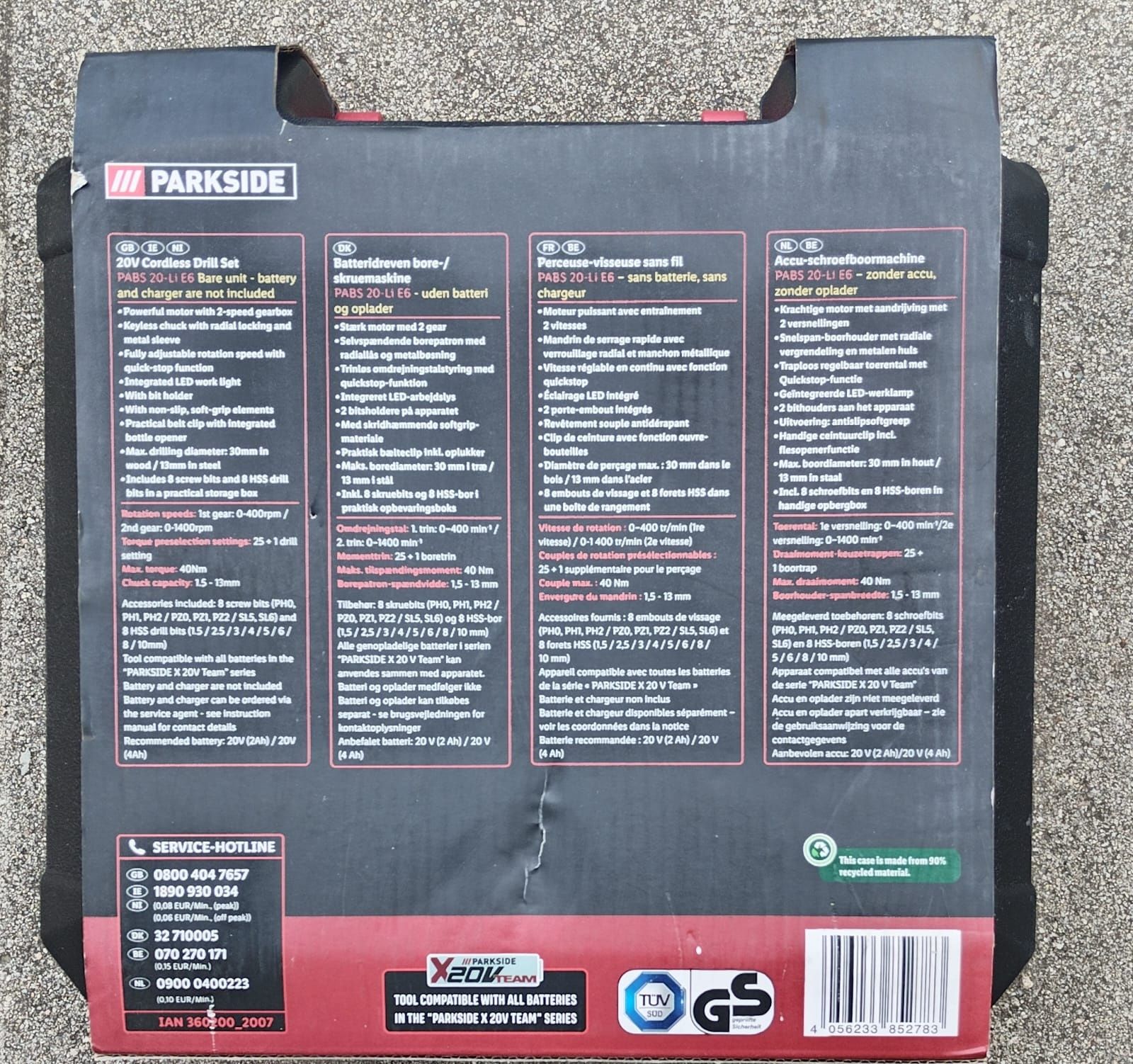 *НОВ* Винтоверт PARKSIDE PABS 20-LI E6