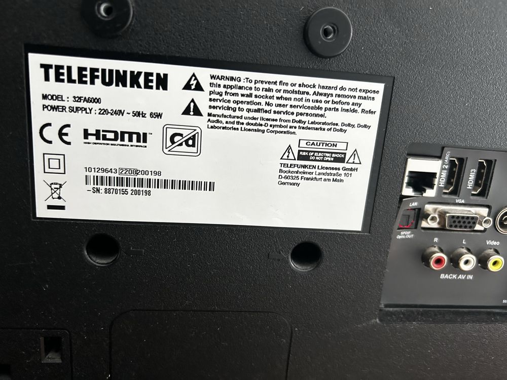 Смарт телевизор Telefunken 32 Full HD