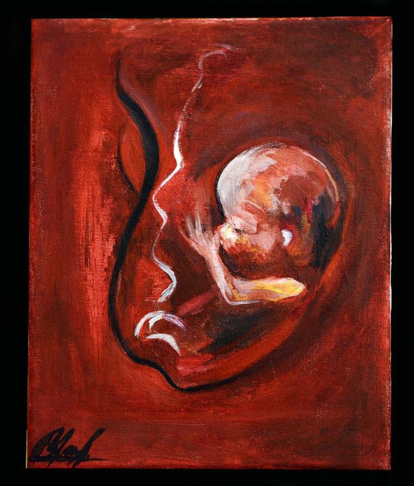 "Изгубена връзка" - Живопис, маслени бои върху платно, 30х24 см.