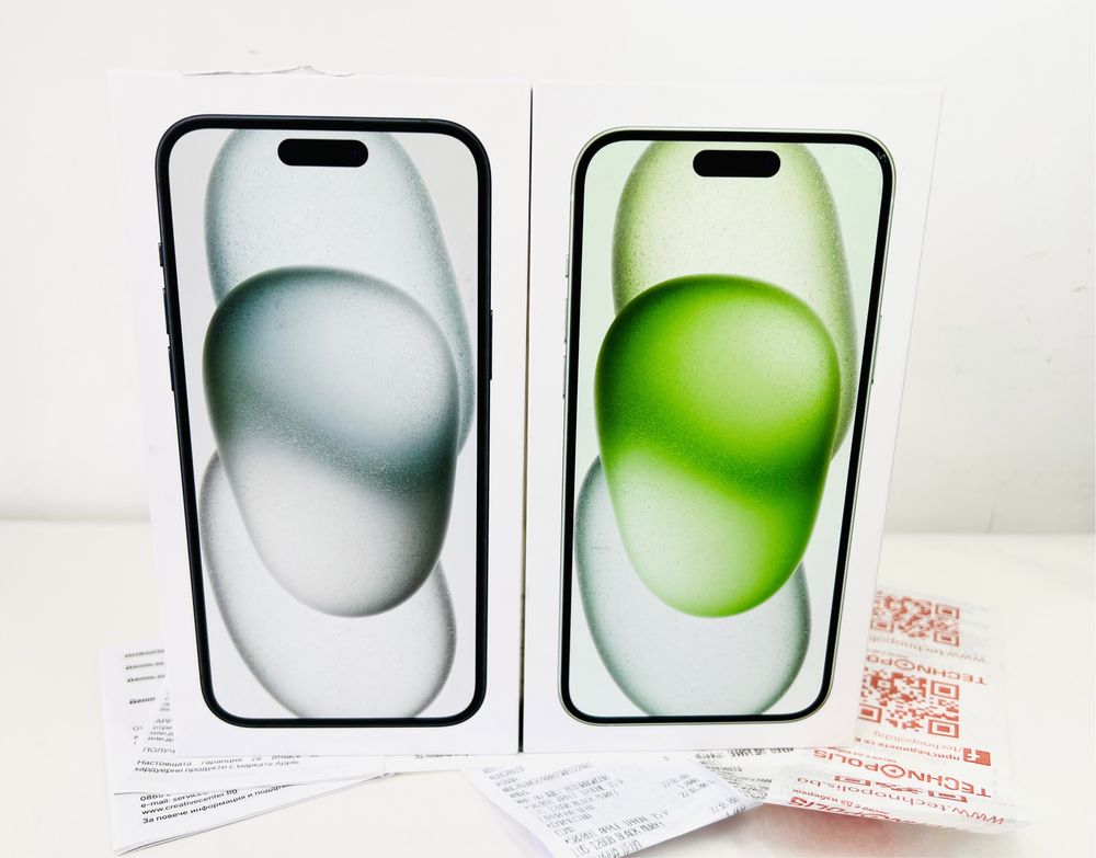 НОВ! Apple iPhone 15 256GB Green / Black 2г. Гаранция!