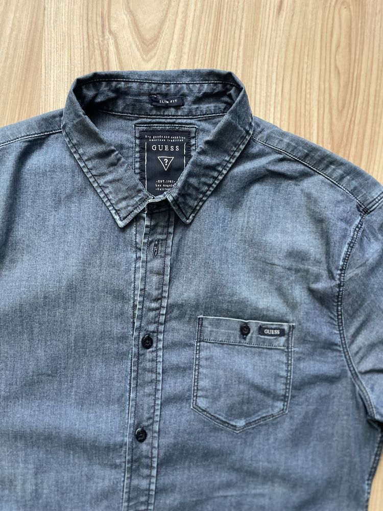 GUESS / мъжка дънкова риза L