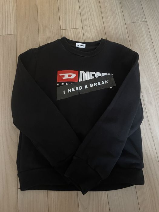 bluza diesel de copii neagra