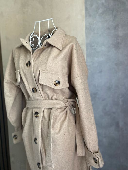 Палто от вълна норка и памук