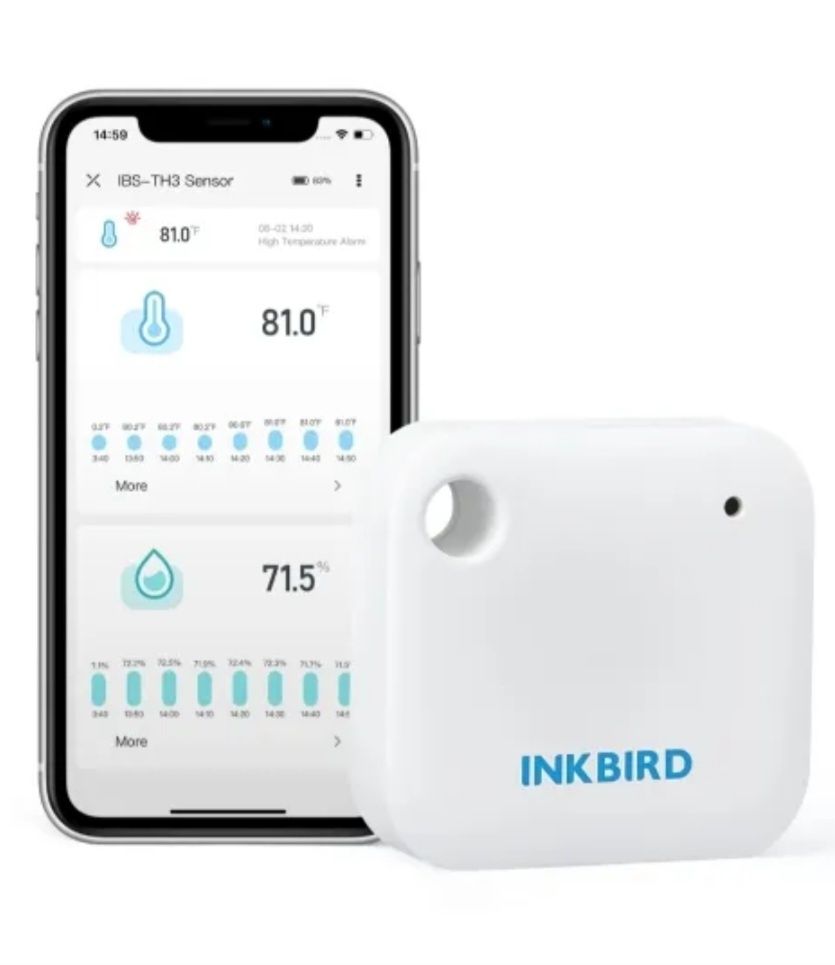 Логгер WIFI Tермометр
влажности INKBIRD, 2,4 ГГц