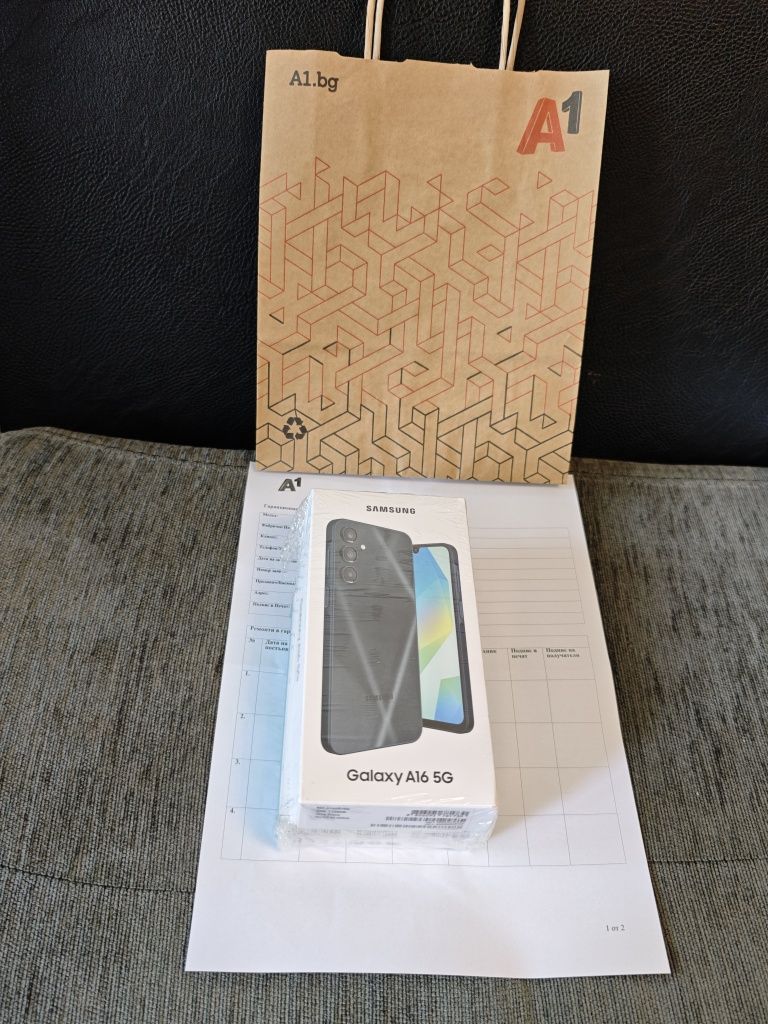ЗАПЕЧАТАН 128GB Samsung A16 5G Гаранция A1 до 2027 г. Black