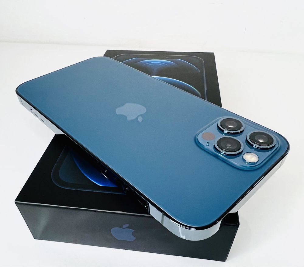 КАТО НОВ! Apple iPhone 12 Pro 256GB Pacific Blue 97% Battery!