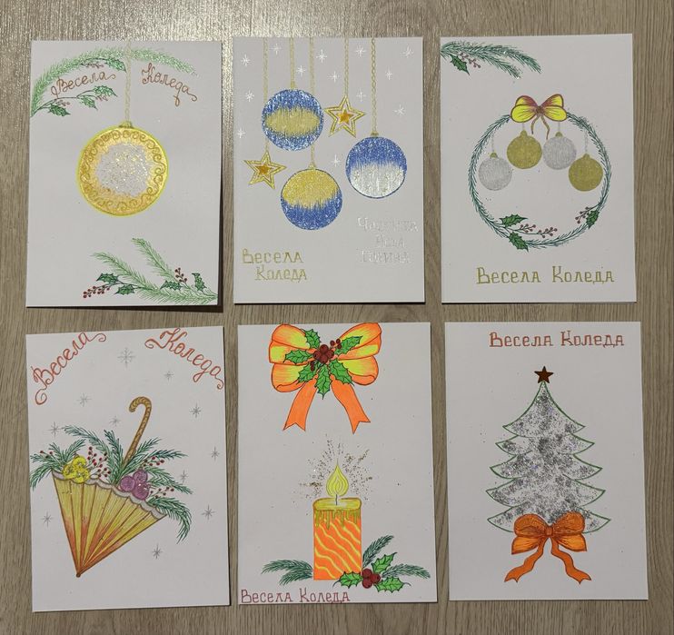 Ръчно рисувани карточки