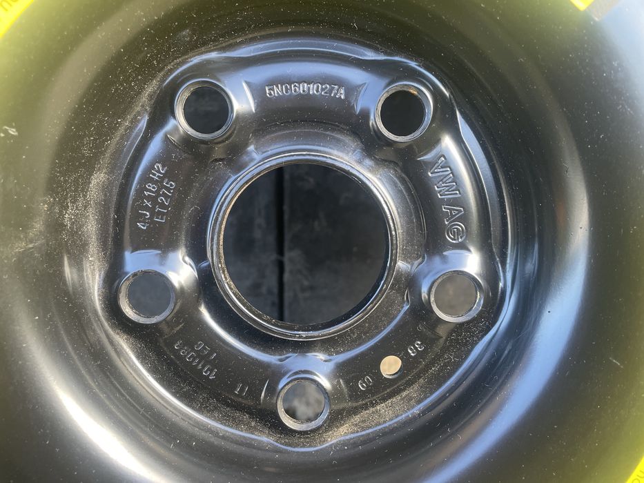Roata rezerva slim VW tiguan R18, 5x112, butuc 57.1, este ca noua