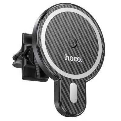 Incarcator Auto MagSafe wireless 15W, Hoco CA85, Negru