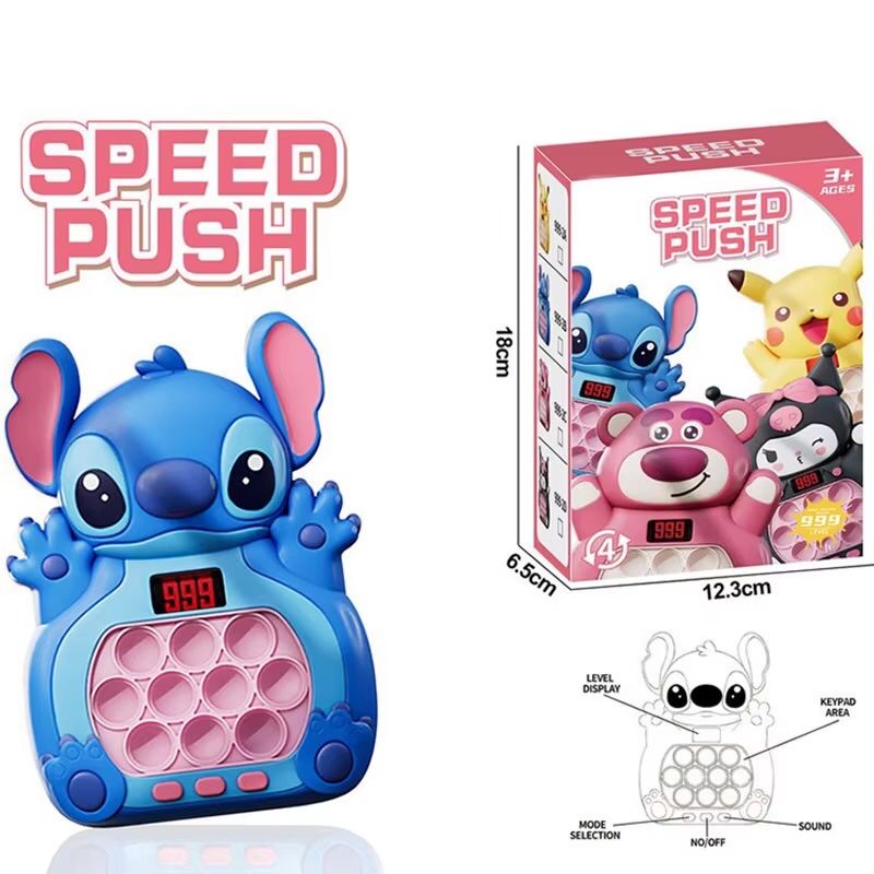 Pop it Quick Push игра Стич, Stitch антистрес Попит игра