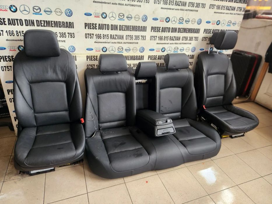 Interior Complet Scaune Piele Neagra Electrice Bmw Seria 7 F01 F02 F03 F04 Volan Stanga Europa Star
