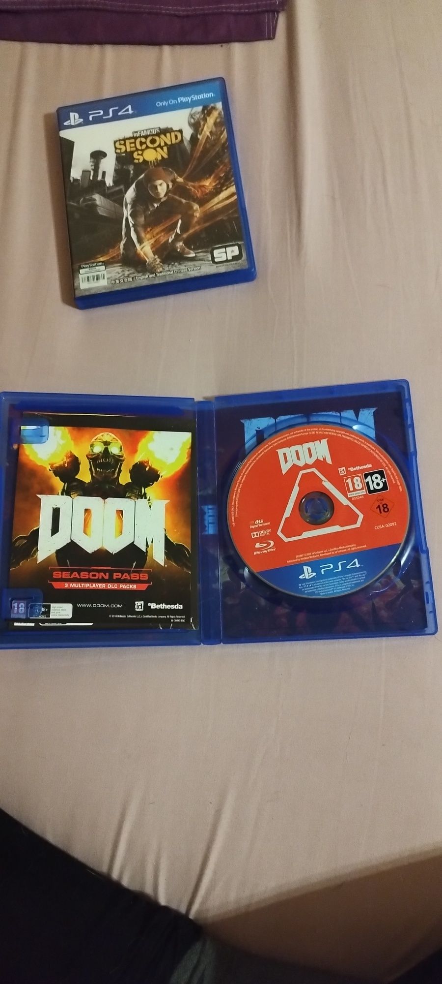 Продам Doom и Second Son на Ps4