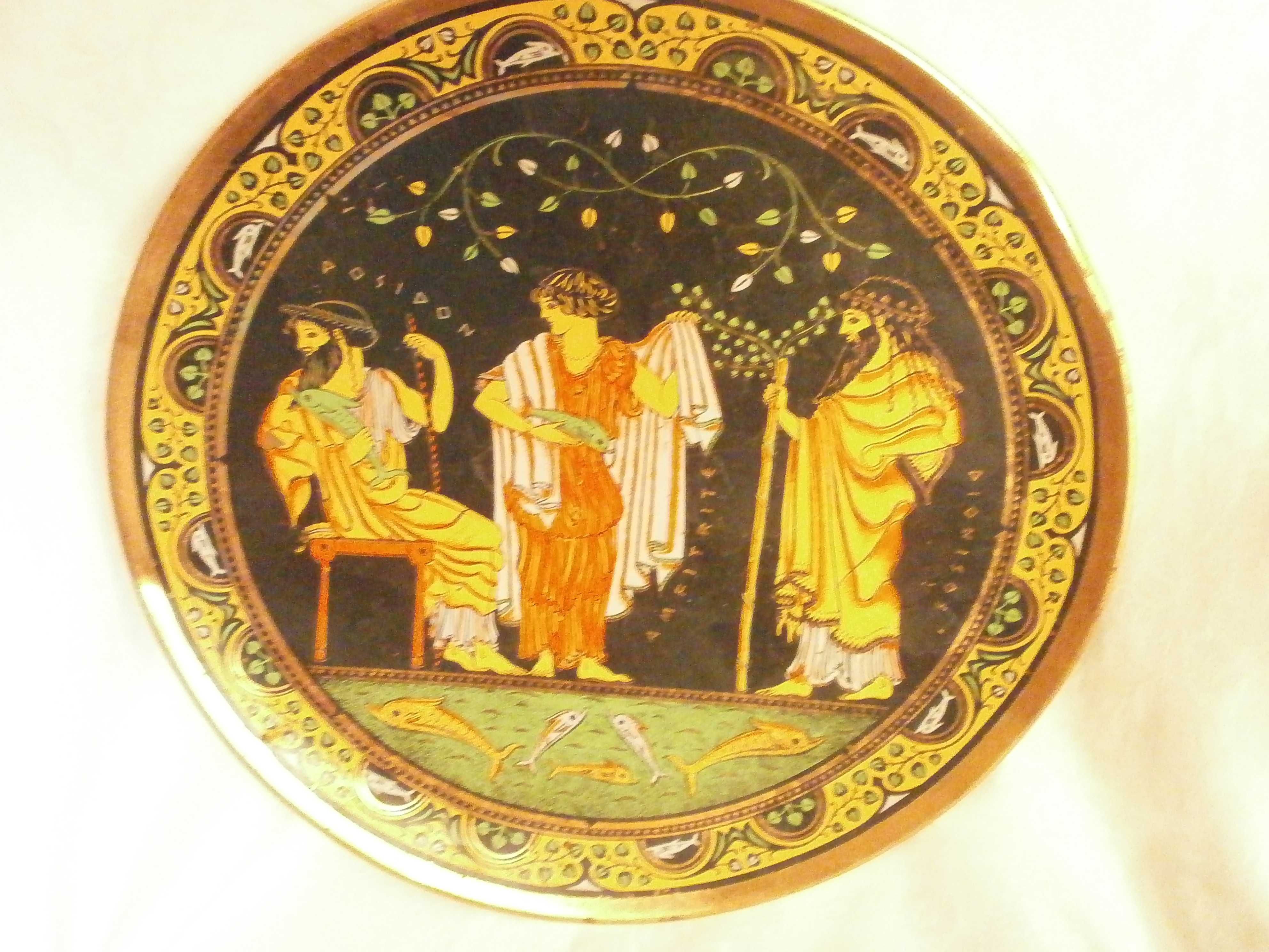 Стара Метална Декоративна Картина , Пано - Древногръцки Богове
