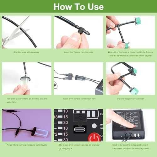 Слънчева Автоматична напоителна система, 12 режима, 15 м маркуч