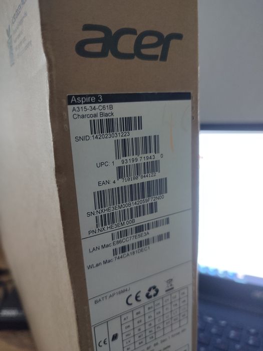 Acer Aspire 3 / 12ГБ ОЗУ / 1ТБ HDD / 256ГБ SSD / ЭКРАН 15,6/ N4000