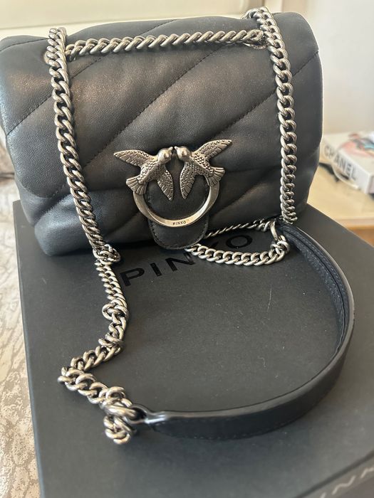 Чанта Pinko естествена кожа