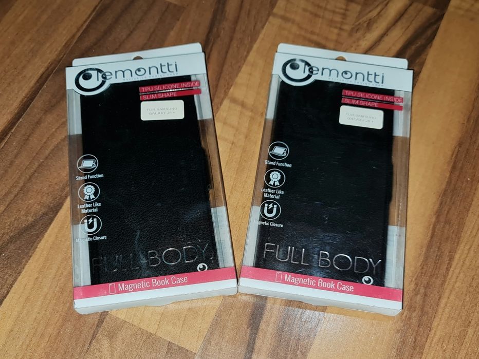 Husa flip originala Lemontti Magnetic Book Cover Samsung J6+ J6 Plus