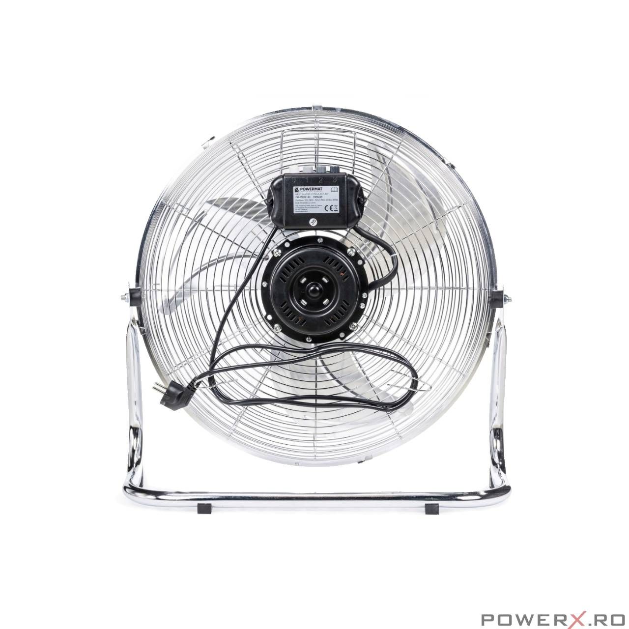 Ventilator de podea 45 cm, 200 W, alb, Powermat