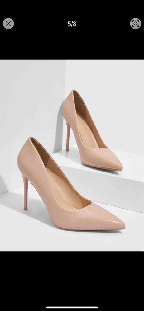 Pantofi stiletto,bej nude,toc subțire marimea 37
