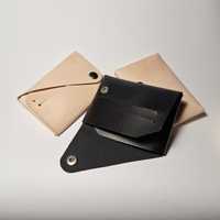 Портфейл оригами от естествена телешка кожа