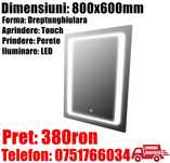 Oglinda Baie Led Smart Touch 60 x 80cm Margine Lumi LivratGratuit TM
