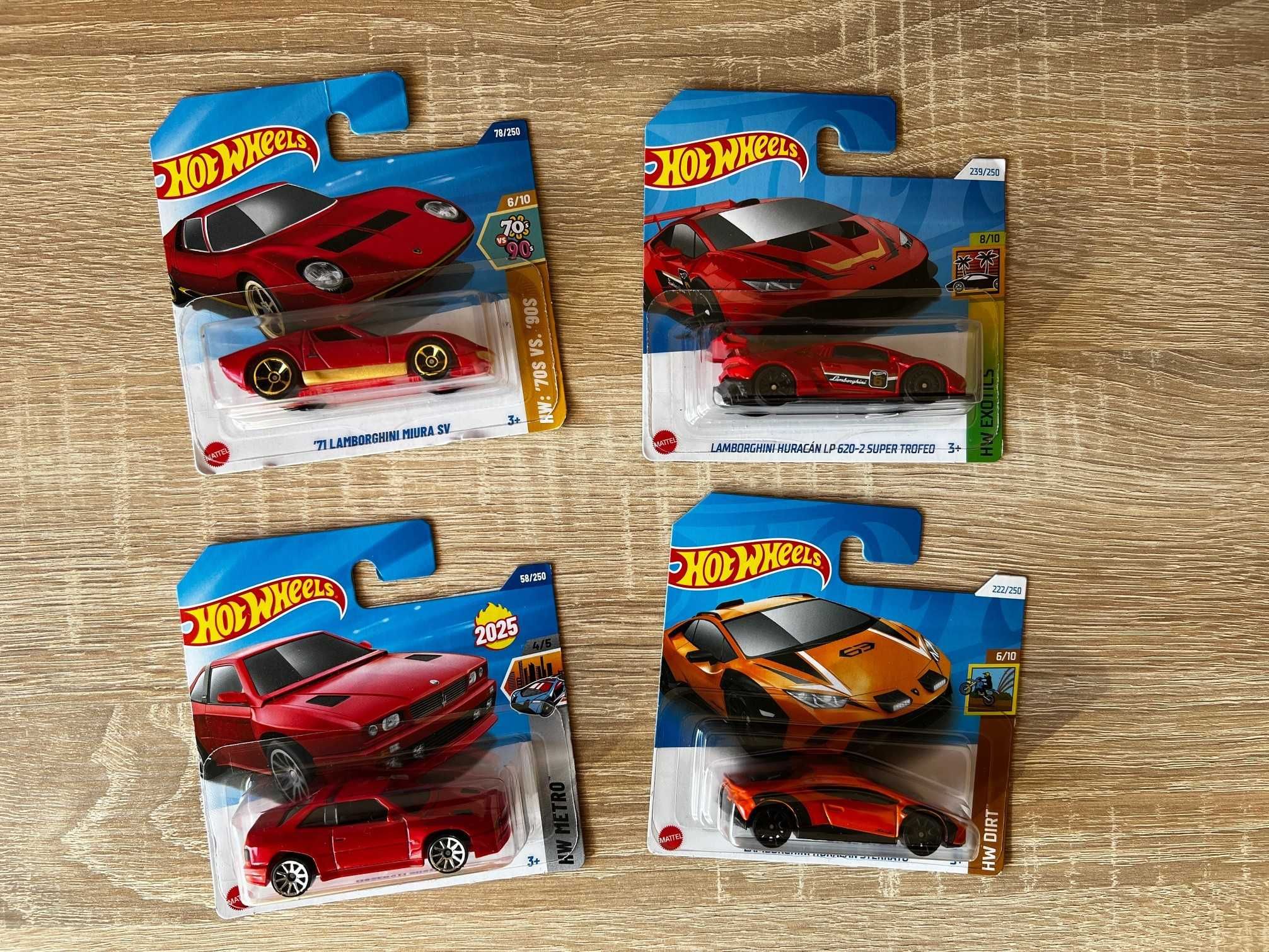 Hot Wheels Lamborghini Huracаn Super Trofeo, Sterrato, Miura, Shamal