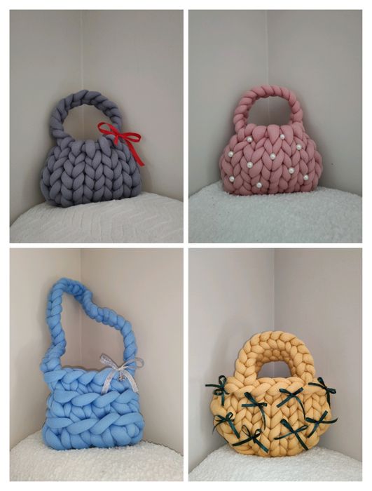 Ръчно плетена дамска чанта