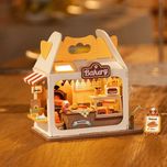 Миниатюрна къщичка: Teddy’s Breadbox  – сглоби сам, подарък с уют, LED