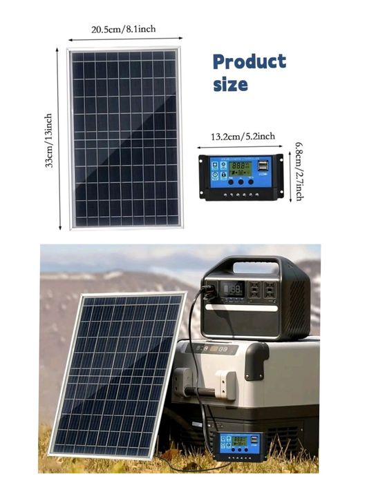 Kit Panou solar 20W + controler 100A SET