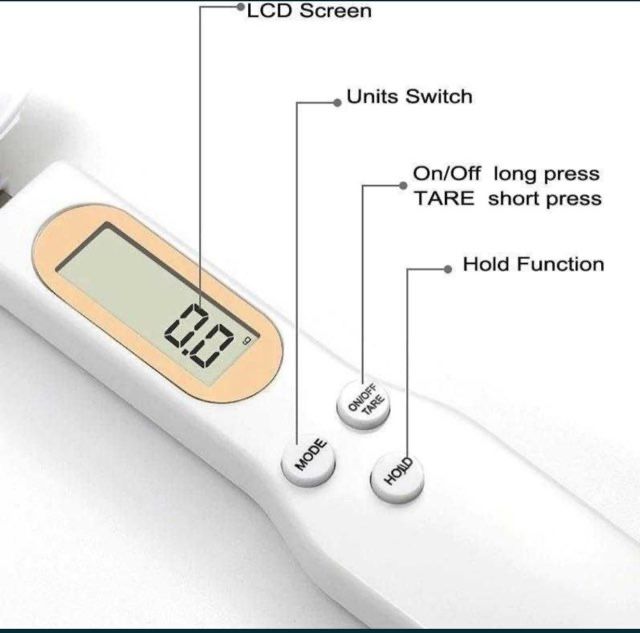 Електронна кухненска лъжица-везна