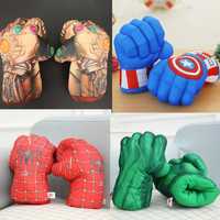 Супергеройские перчатки Халк Человек паук и другие мягкие игрушки