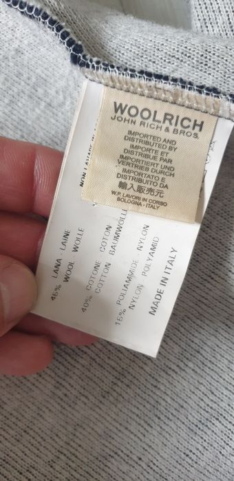 WOOLRICH Made in Italy Wool/Cotton Full Zip Mens  Size M  Цял Цип!