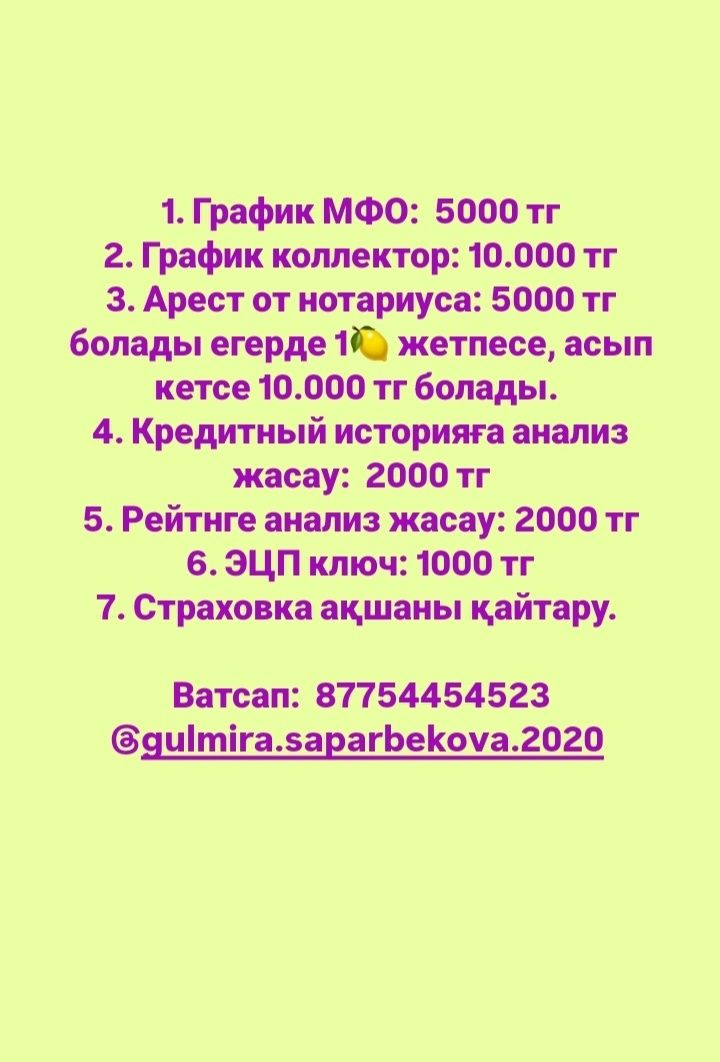 Мкрозаймдарга график жасап берем.