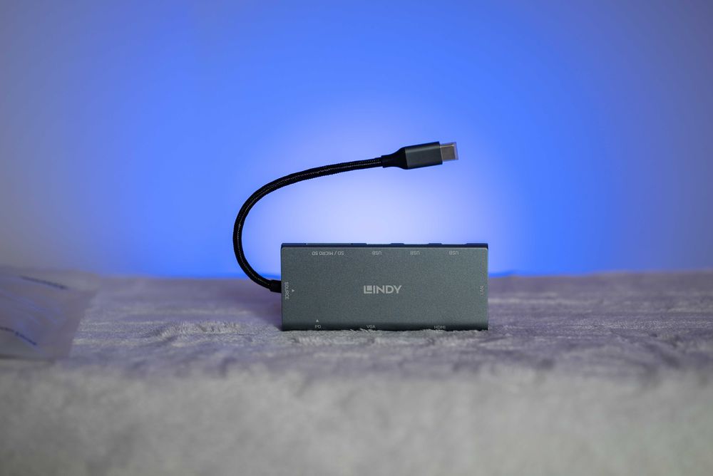 LINDY adaptor USB  3.1 Type C, Docking Station HDMI 4K, LAN Gigabit