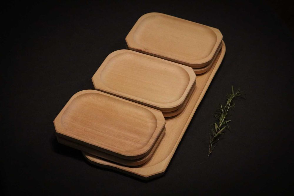 Set Platouri lemn 7 buc