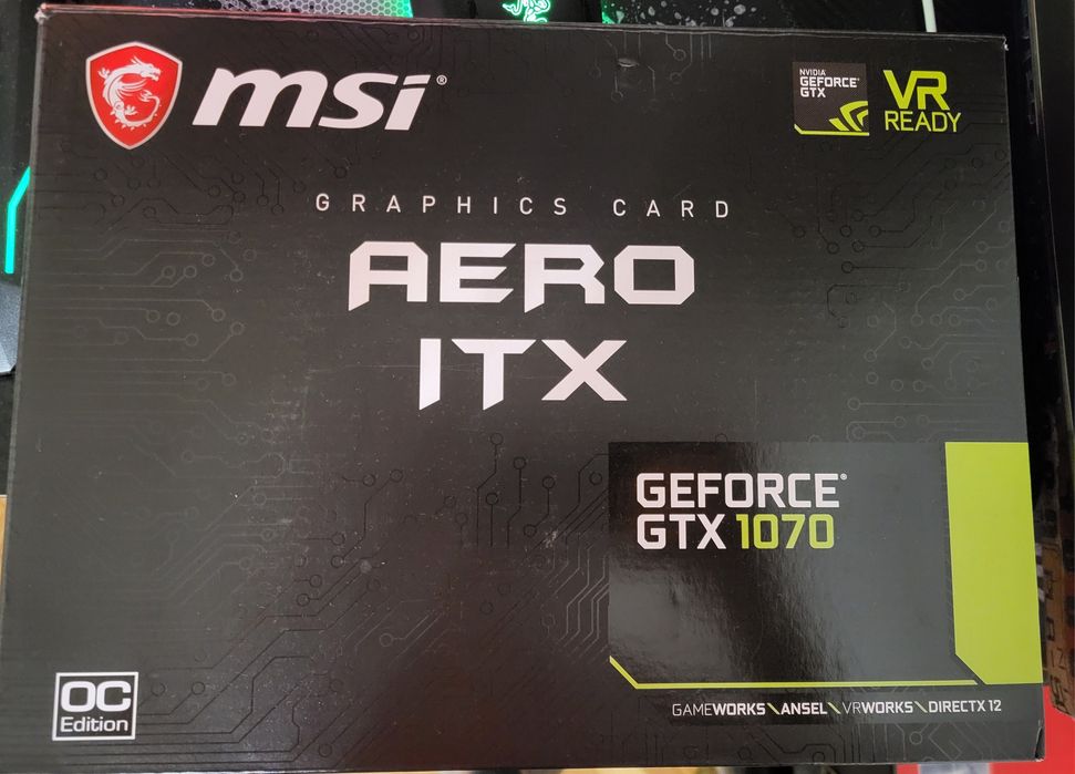 Vând placă video gaming MSI nvidia Geforce Gtx 1070 Aero 8GB