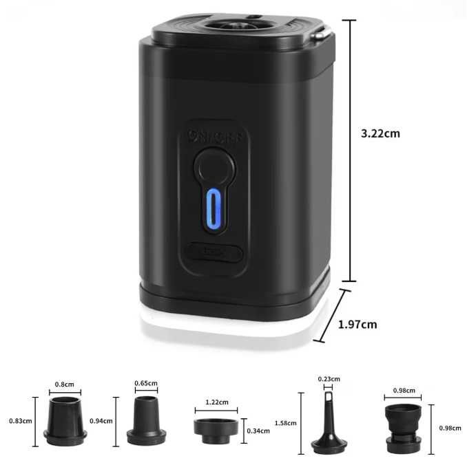 Pompa de aer electrica,3in1, umflare/dezumflare/vidare, Baterie1200mAh