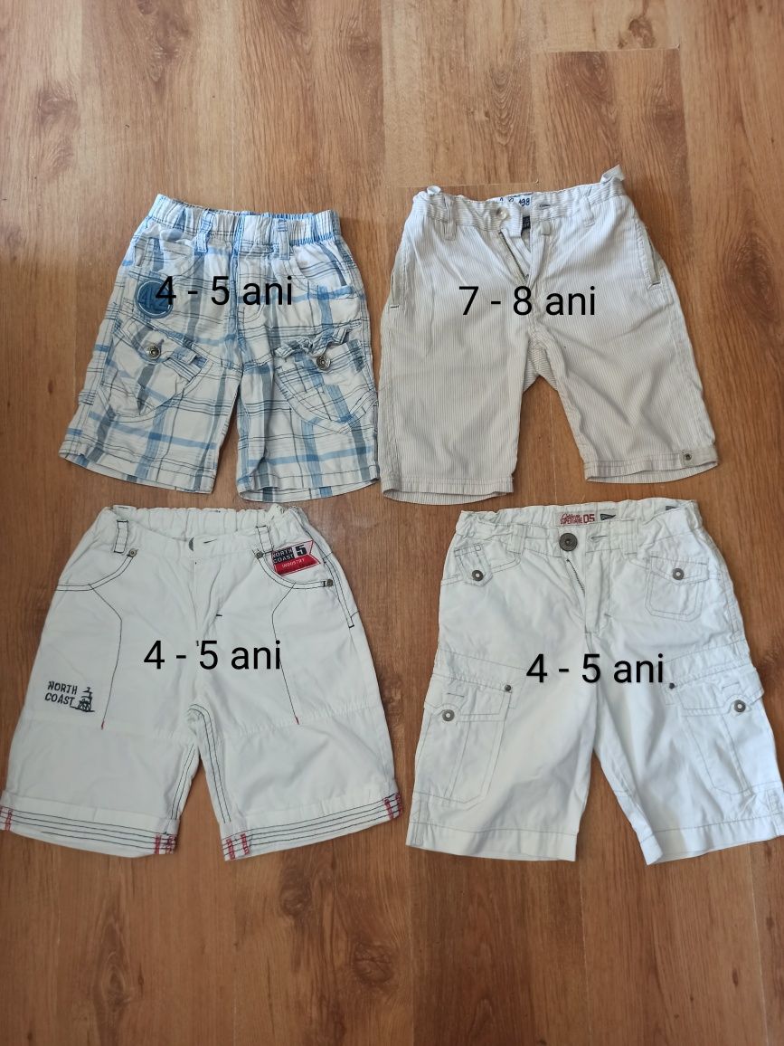 set pantaloni scurți baieti 4 - 5 , 7 - 8 ani