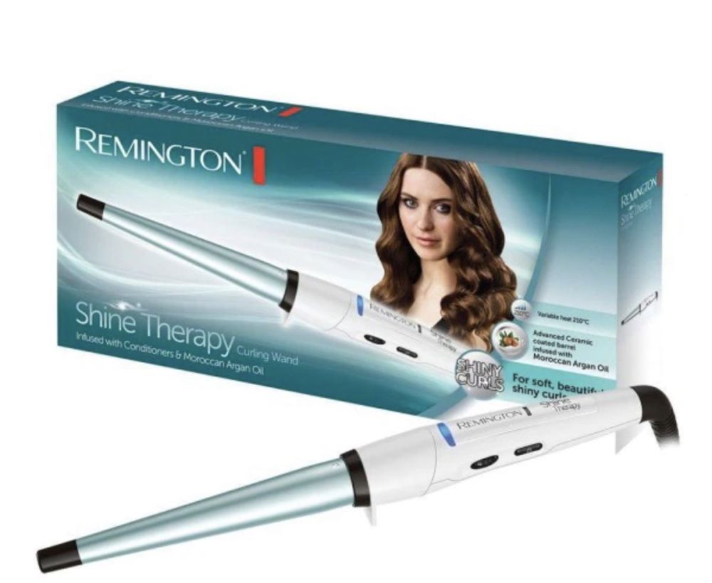 Като нова маша за коса Remington Ci53W Shine Therapy, Бяла