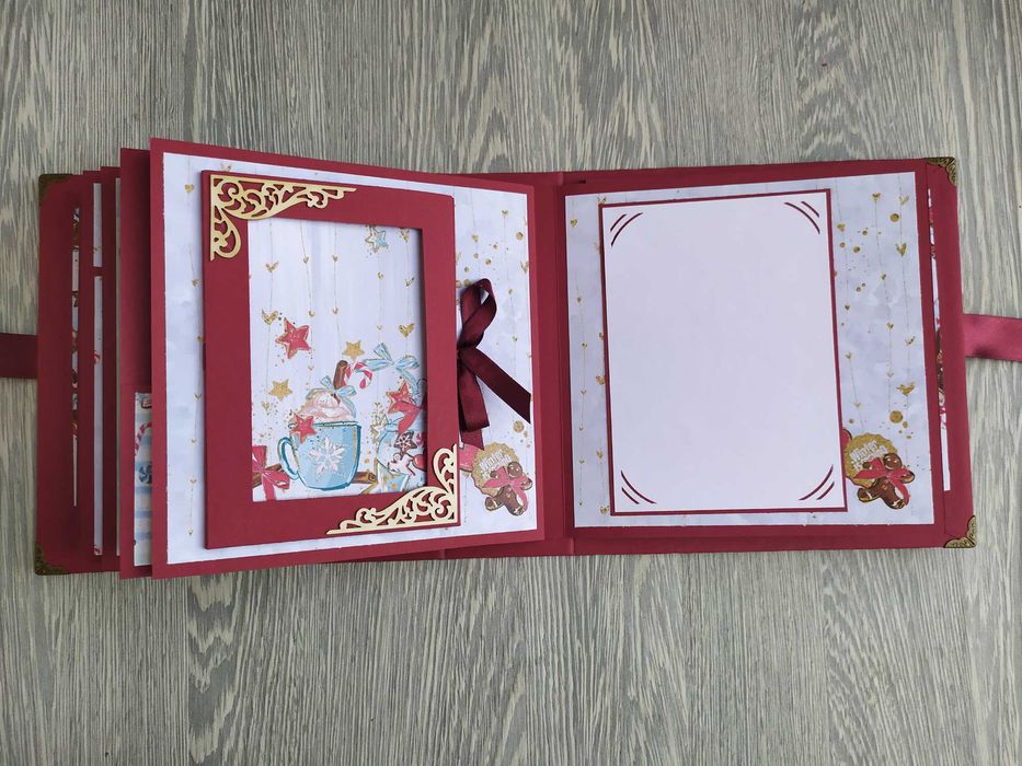 Коледен скрапбук албум във винтидж стил, ръчна изработка /54.5