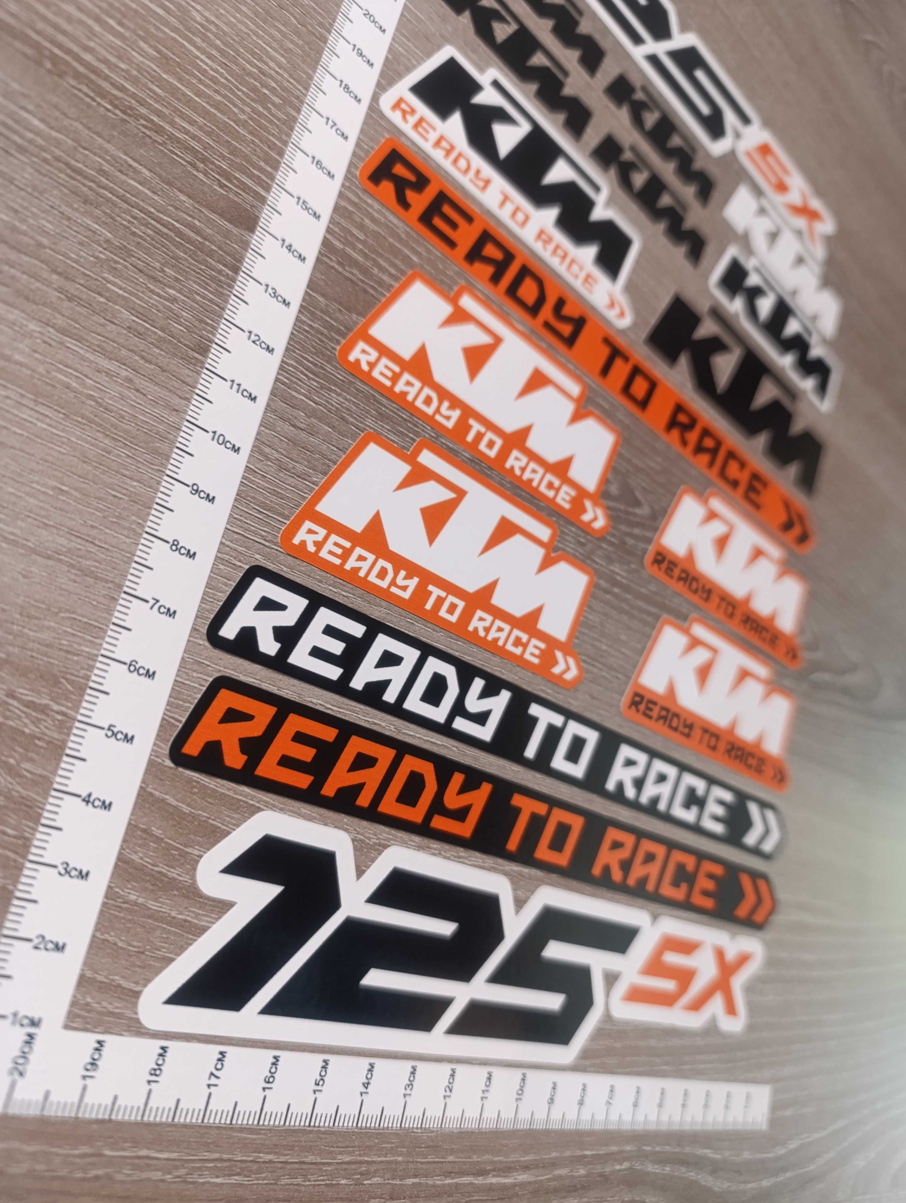 КТМ стикери - 17бр. KTM 125 SX - лист А4