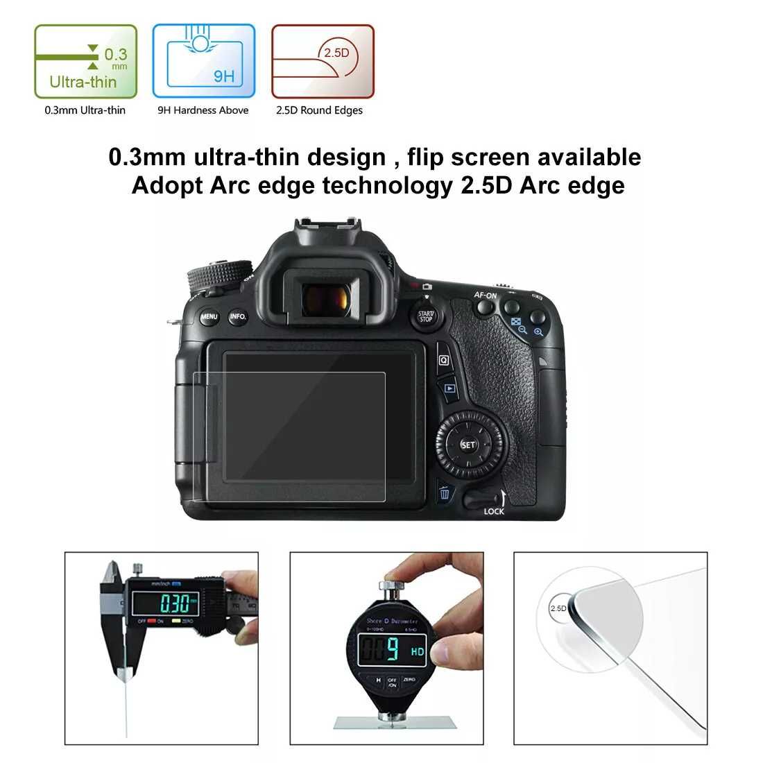 Folie protectie sticla Canon EOS 650D/70D/700D/750D/760D/80D