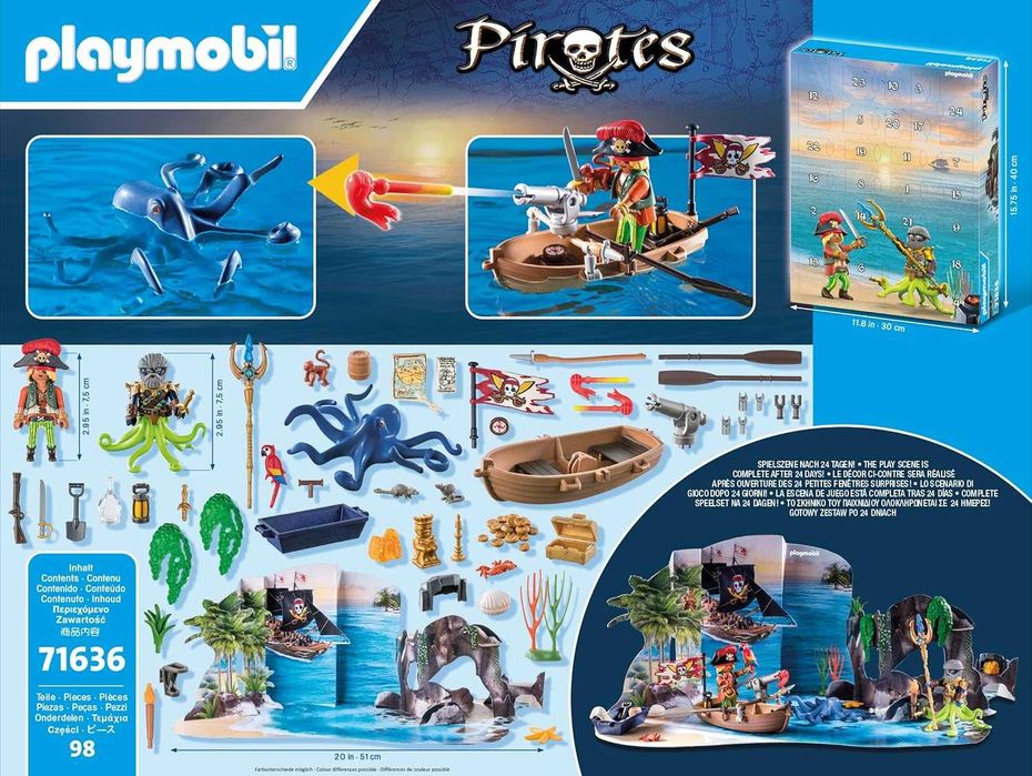 Конструктор Playmobil Пирати 71636 Коледен календар Плеймобил