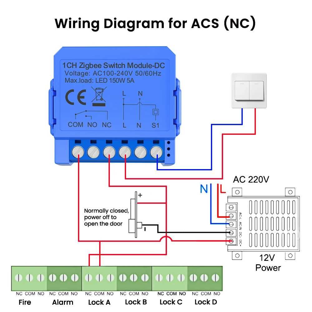 AVATTO WSM16-AC WiFi модул за сух контакт - едноканален  | AC 100-240V