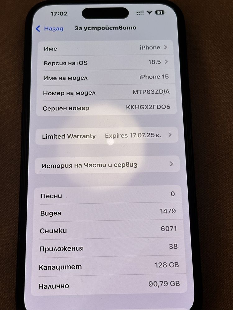 iphone 15 128 96%