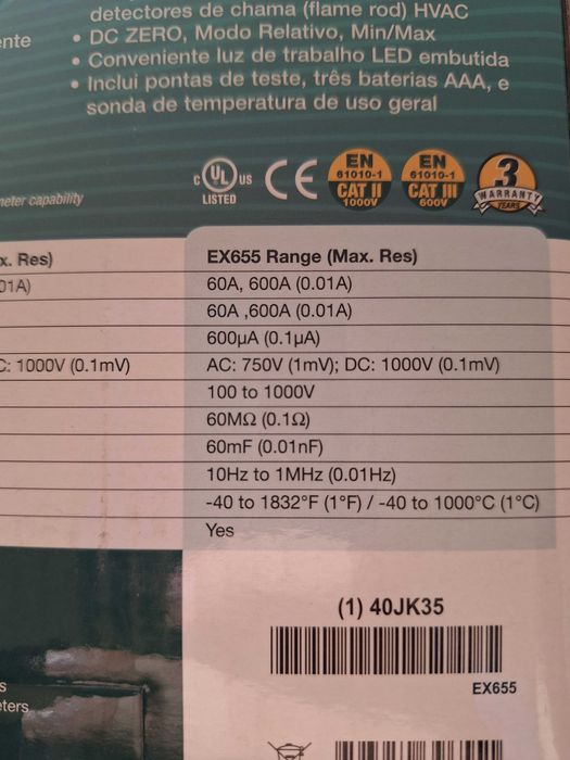 Амперклещи EXTECH EX655