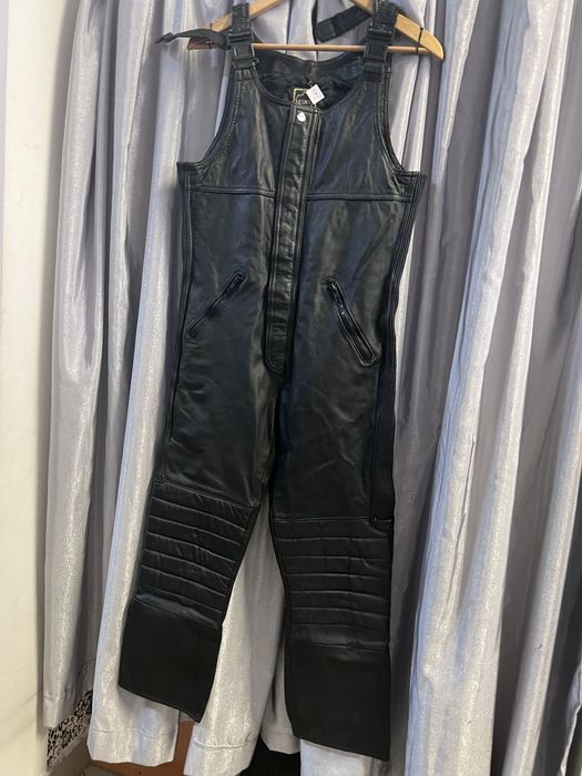 Pantaloni /Salopeta moto piele mar 52