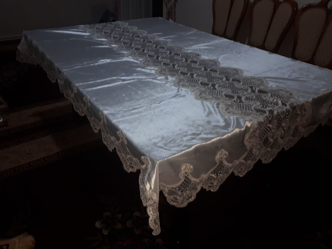 оргинал EMRE TEXTIL тилла рангли виллур дастурхони180см×450см