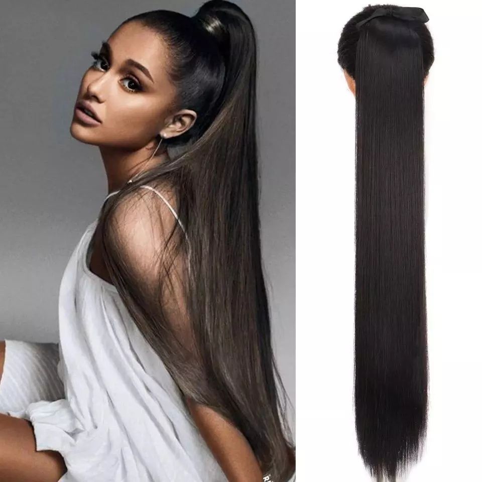 coada de par SATEN 80 cm 180 grame, imită par natural, produse NOI